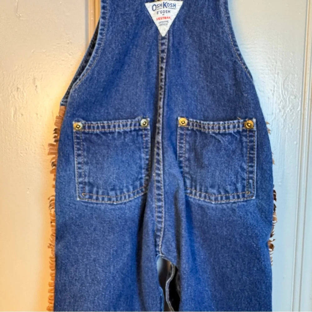 Vintage OshKosh B'gosh Blue Jean Cowboy Overalls 18 Months USA Farmer Ranch‎